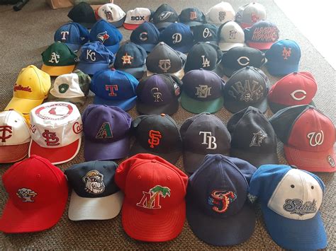 My Collection Of Baseball Caps Collected From Thrift Stores Over The