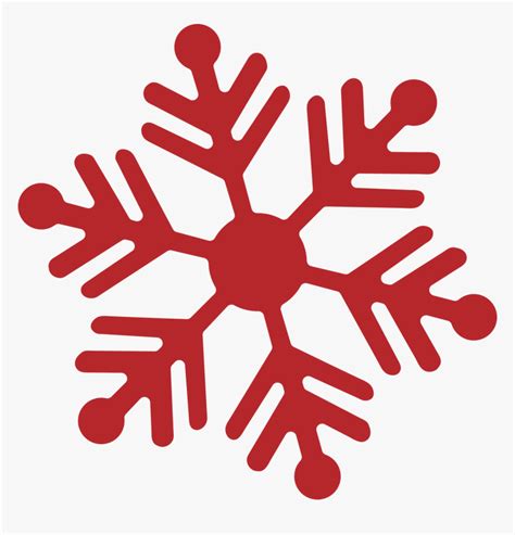 Cb Christmas Snowflake Red Snowflake Svg Transparent Hd Png Download