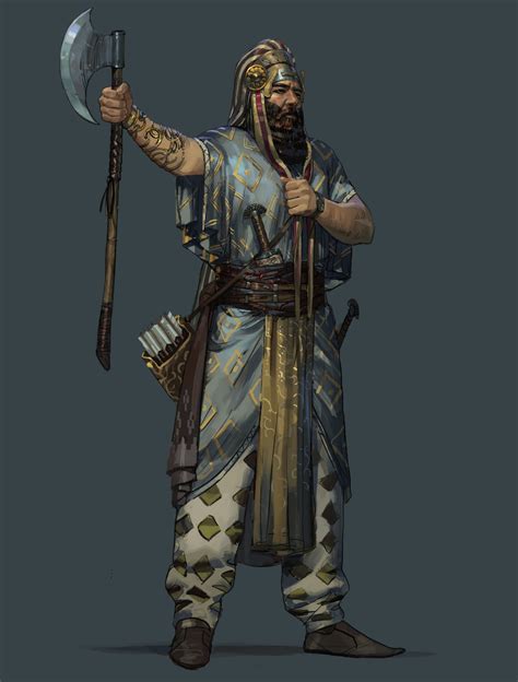 Artstation Achaemenid Warrior Faraz Shanyar Fantasy Character Art