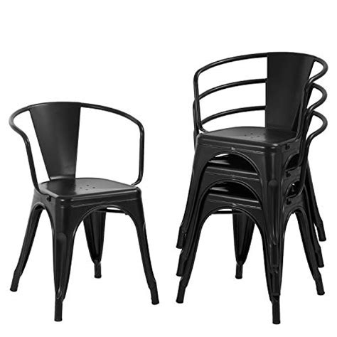 Fdw Dining Chairs Set Of 4 Metal Chair Indoor Outdoor Chairs Patio