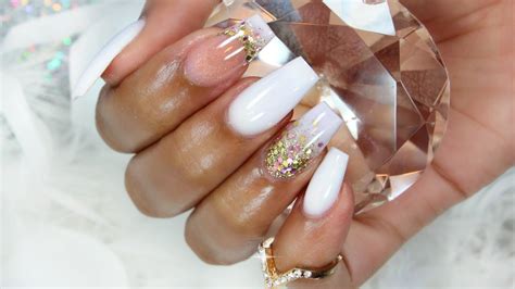 Gama de más de 40 polvos acrílicos de color para la decoración de uñas. BRIGHT WHITE FANTASY NAILS - YouTube