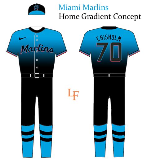 Miami Marlins Home Gradient Uniform Concept Rbaseball