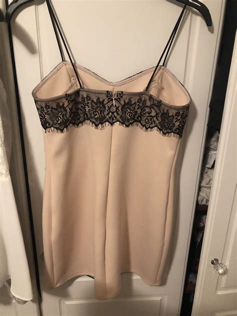 Stunning Black Lace Nude Dress Perfect Condition Topshop Size