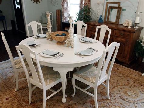 White For Breakfast Nook Round Dining Room Farmhouse Style Dining
