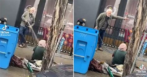 San Francisco Man Hoses Down Homeless Woman And Yells Move Down The