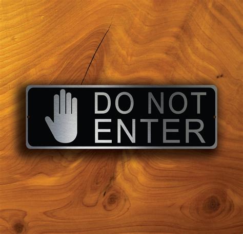 Do Not Enter Sign Do Not Enter Sign Door Signs Do Not Enter Etsy