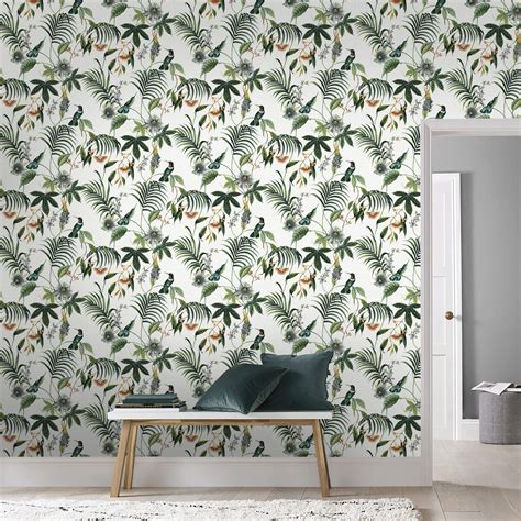 Buy Superfresco Easy Adilah White Tropical Floral Wallpaper Online At