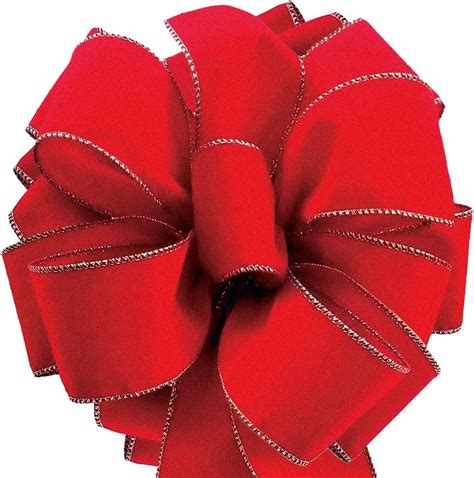 Velvet Christmas Ribbon Red Wired 50 Yards 25 2 12