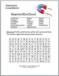 Print our third grade (grade 3) worksheets and activities, or administer them as online tests. Magnetism Word Search Puzzle Freebie - Classroom Freebies | Magnets science, Free science lesson ...