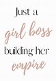 Girl boss quote girl boss girl boss print motivational | Etsy