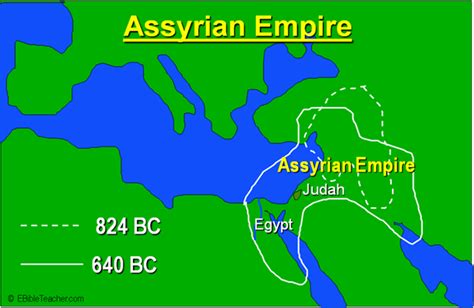 Bible Map The Assyrian Empire 824 640 B C