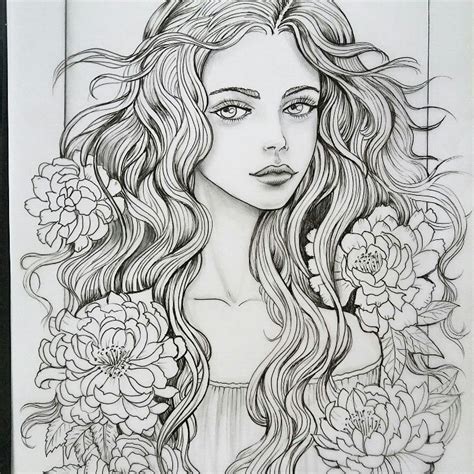 Discover our partner artists, thanks to whom we regularly offer new thematic printable adult coloring pages with various styles. Pin by Heisel on Grazia Salvo | Girl drawing sketches ...