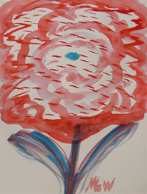 Red And Baby Blue Painting By Mary Carol Williams Fine Art America