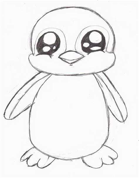 How To Draw A Penguin Easy Cute How To Draw A Baby Penguin Cute And Easy