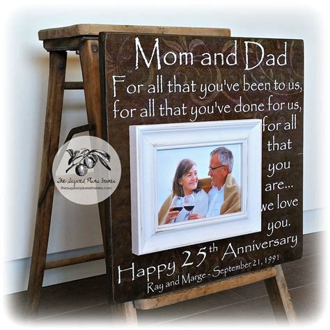 25th Wedding Anniversary T For Parents Silver Anniversary Etsy