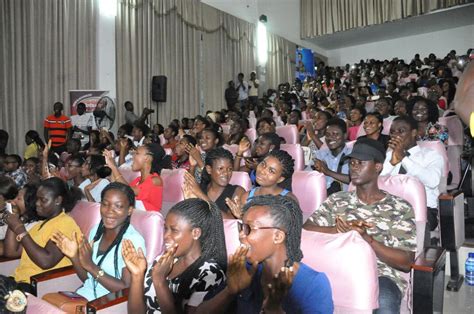 Crowd Goes Wild As Omotola Speaks At The Business School University Of Ghana