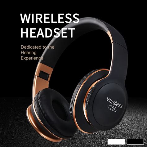 P17 Bluetooth Headphones Over Ear Folding Wireless Earbuds Noise