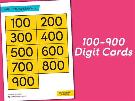 100 900 Digit Cards Teaching Resources