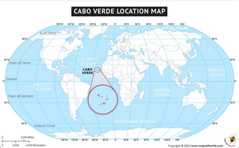 Where Is Cape Verde Located Location Map Of Cape Verde
