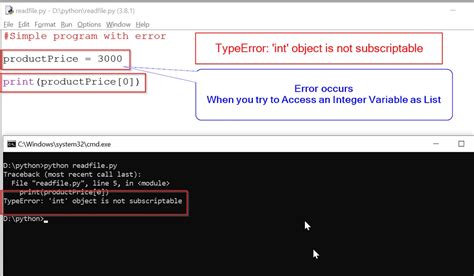 Typeerror Int Object Is Not Subscriptable