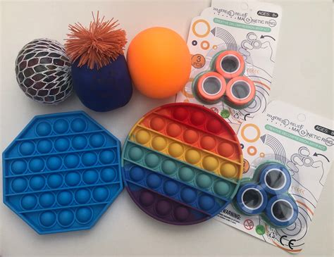 Ultimate Sensory Push Pop It Bubble Fidget Toy 7 Item Pack Uk Etsy
