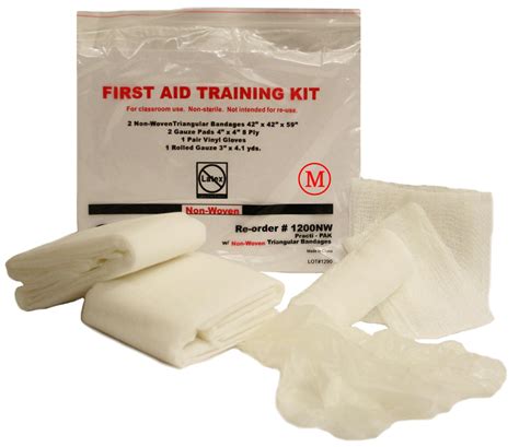 100 Lot First Aid Training Kits W 2 Non Woven Triangular Bandages