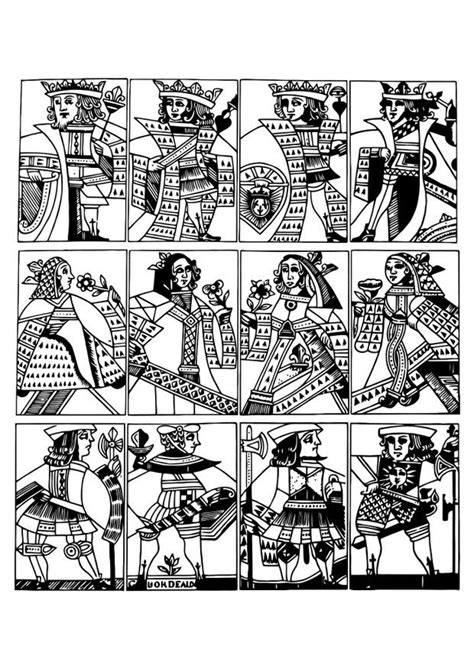 Dibujo para colorear juego de cartas - Dibujos Para Imprimir Gratis