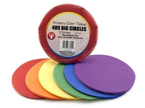 Tissue Paper 480 Circles Primary Colors Hyg88155 Supplyme