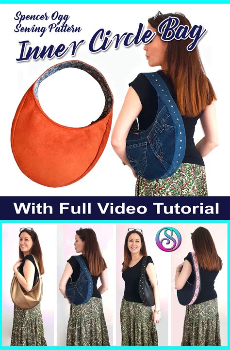 Inner Circle Bag Pdf Sewing Pattern Hobo Bag Patterns Boho Bag