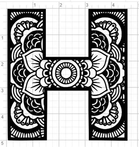 815 Mandala Svg Letters Svgpngeps And Dxf File Include