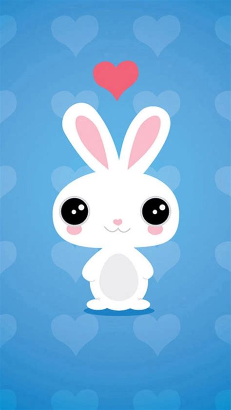 Wallpaper Iphone 7 Cute Cartoon Wallpaper Rabbit 1080x1920