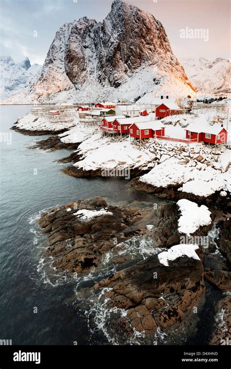 A View Of Hamnoy Village On The Lofoten Islands With Lilandstinden In