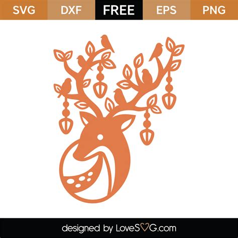 Free Whimsical Reindeer Svg Cut File