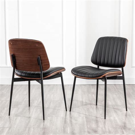 Buy Lunling Dining Chairs Set Of 2 Mid Century Modern Retro Faux