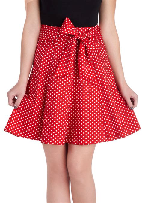 Red Polka Dot Skirt Fashion Pretty Outfits Skirts