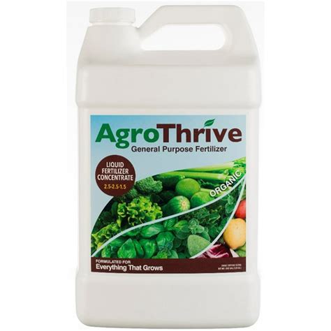 Agrothrive General Purpose Organic Fertilizer Half Gallon 64oz