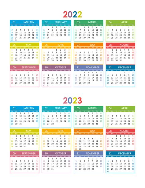 Yearly Calendar 2022 2023 Free Calendarsu