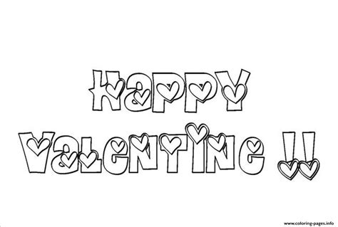 Happy Valentines Day S29cf Coloring Page Printable