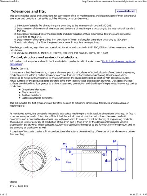 Tolerances And Fits Engineering Tolerance Mechanical Engineering