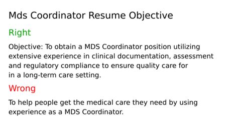 Top 17 Mds Coordinator Resume Objective Examples Resumecat