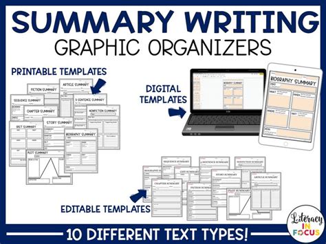 10 Graphic Organizers For Summary Writing Summary Writing Writing