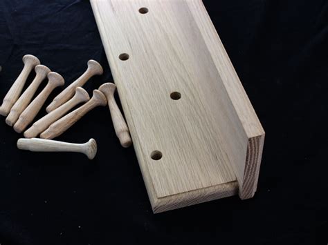 Do not paint inside the hole. Unfinished Double Row Peg Rack With Shelf in Oak,Cherry or ...