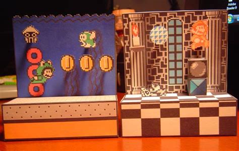 Diy Diorama Super Mario Bros Miniature Papercraft Art