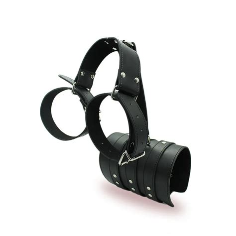 Sexy Costumes Leather Bondage Handcuffs Bdsm Armbinder Restraint Arms