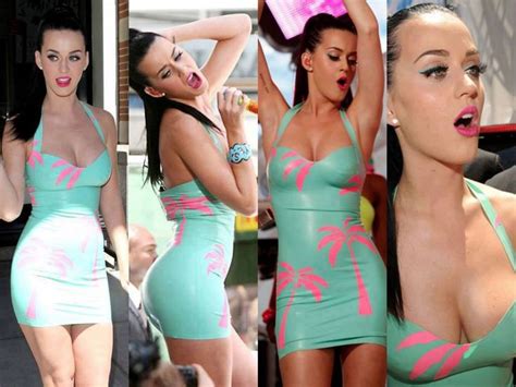 Katy Perry Green Dress Katy Perry Famosos Femenina