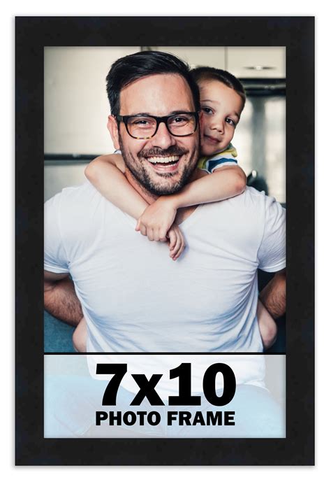 7x10 Frame Black Picture Frame Complete Modern Photo Frame Includes