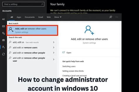 How To Change Administrator Account In Windows 10