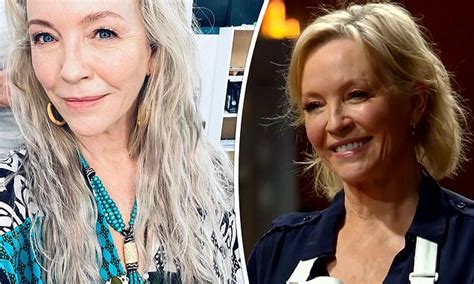 rebecca gibney 57 shows off her youthful visage as she tries on hair extensions trendradars