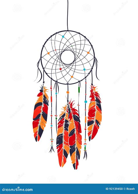 Colorful Dreamcatcher Stock Vector Illustration Of Artistic 92139450