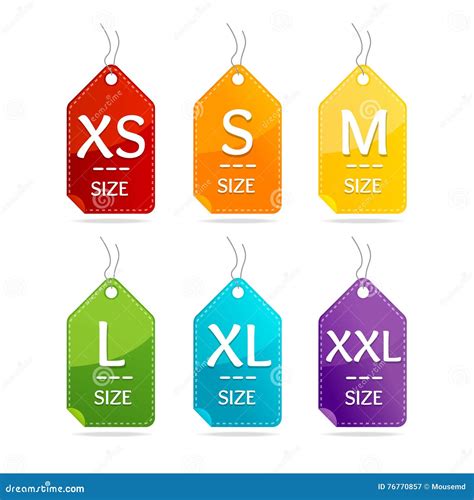 size clothing labels set vector stock vector illustration of identify label 76770857